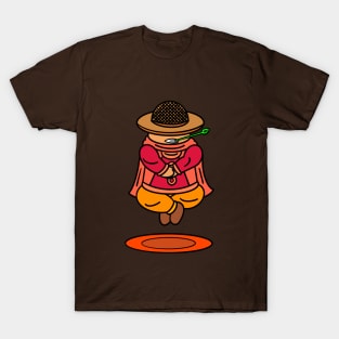 Funny cartoon guy floating color T-Shirt
